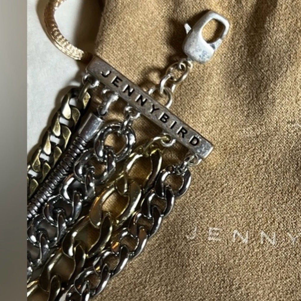 NWOT Jenny Bird boho moto bracelet, layered, chain, 5 strands - Picture 3 of 4